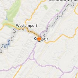 Potomac State College of West Virginia University Location Map - City View