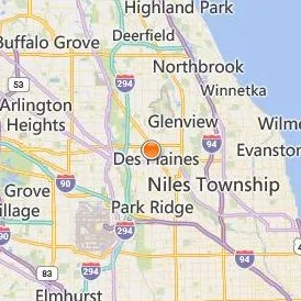 Rosel School of Cosmetology Location Map - City View