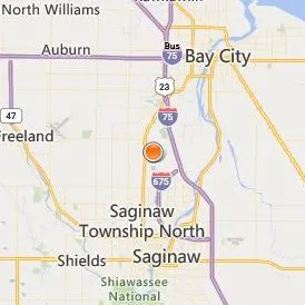 Saginaw Valley State University Location Map - City View
