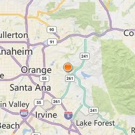 Santiago Canyon College Location Map - City View