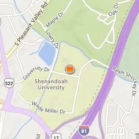 Shenandoah University Location Map - Street View