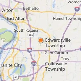 Southern Illinois University Edwardsville Location Map - City View