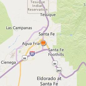 Southwest Acupuncture College Santa Fe Location Map - City View