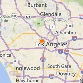Southwestern Law School Location Map - City View
