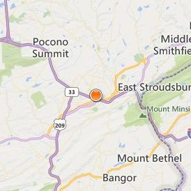 Stroudsburg School of Cosmetology Location Map - City View