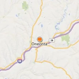 SUNY Oneonta Location Map - City View
