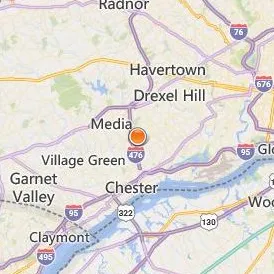 Swarthmore College Location Map - City View