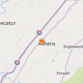 Tennessee College of Applied Technology Athens Location Map - City View