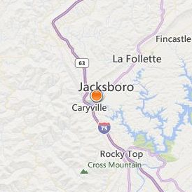 Tennessee College of Applied Technology Jacksboro Location Map - City View