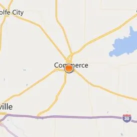 Texas A & M University Commerce Location Map - City View