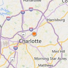 The Hair Design School Charlotte Location Map - City View