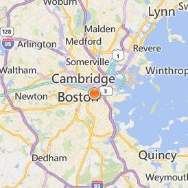 The New England Conservatory of Music Location Map - City View