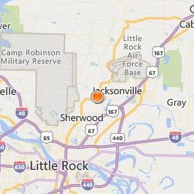 The Salon Professional Academy North Little Rock Location Map - City View