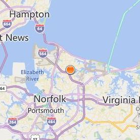 Centura College Norfolk Location Map - City View