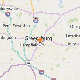 Triangle Tech Greensburg Location Map - City View