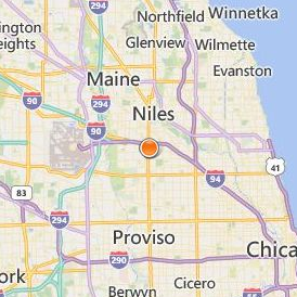 Tricoci University of Beauty Culture Chicago NW Location Map - City View