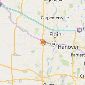 Tricoci University of Beauty Culture Elgin Location Map - City View