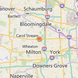 Tricoci University of Beauty Culture Glendale Heights Location Map - City View