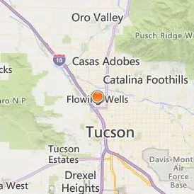 Tucson College of Beauty Location Map - City View