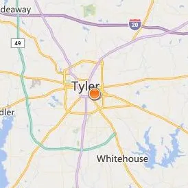 Tyler Junior College Location Map - City View