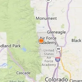United States Air Force Academy Location Map - City View