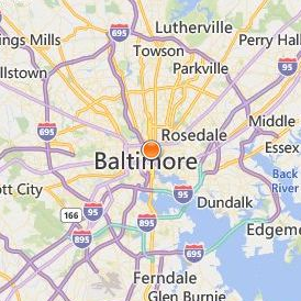 University of Baltimore Location Map - City View