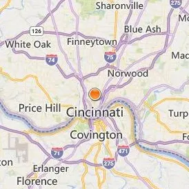 University of Cincinnati Location Map - City View