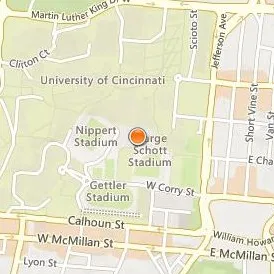 University of Cincinnati Location Map - Street View