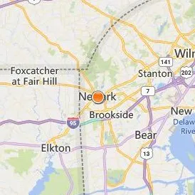 University of Delaware Location Map - City View