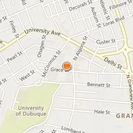 University of Dubuque Location Map - Street View