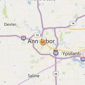 University of Michigan Ann Arbor Location Map - City View