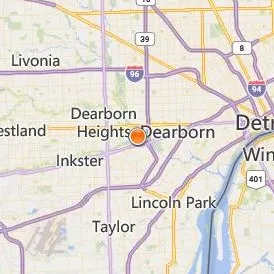 University of Michigan Dearborn Location Map - City View