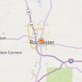 University of Minnesota Rochester Location Map - City View