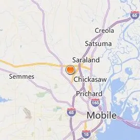 University of Mobile Location Map - City View