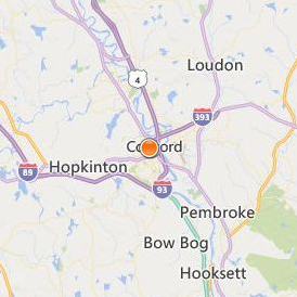 University of New Hampshire School of Law Location Map - City View