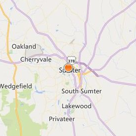 University of South Carolina Sumter Location Map - City View