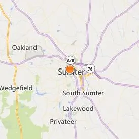 University of South Carolina Sumter Location Map - City View
