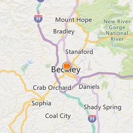 Valley College Beckley Location Map - City View