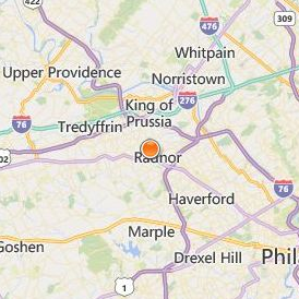 Valley Forge Military College Location Map - City View