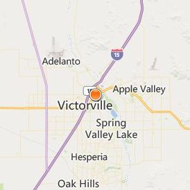 Victor Valley Beauty College Location Map - City View