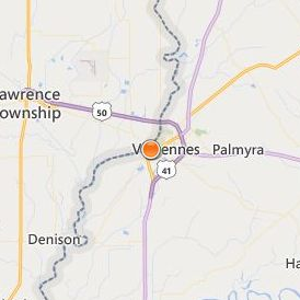 Vincennes Beauty College Location Map - City View