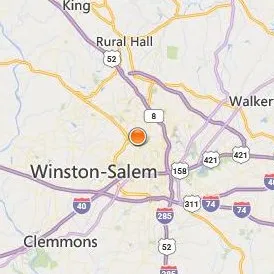 Wake Forest University Location Map - City View
