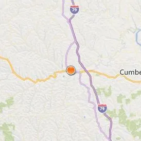 Waynesburg University Location Map - City View