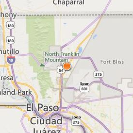 Western Technical College El Paso Diana Location Map - City View