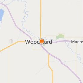 Woodward Beauty College Location Map - City View