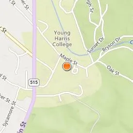 Young Harris College Location Map - Street View